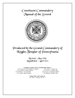 Manual of the Sword Regular Size - Grand Commandery of Knights