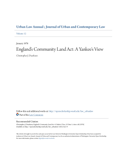 England`s Community Land Act - Washington University Open