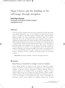 Hugo Ch&aacute;vez and the building of his self