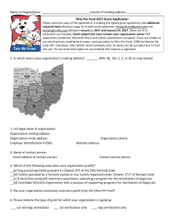 Name of Organization: County of mailing address: 1. In which area is