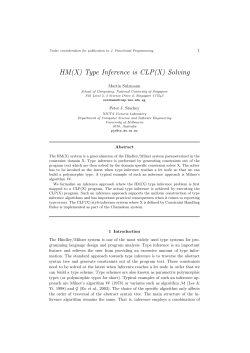 HM(X) Type Inference is CLP(X) Solving