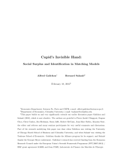 Cupid`s Invisible Hand