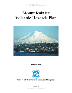 Mount Rainier Volcanic Hazards Plan