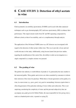 Chapter 6: CASE STUDY 2: Detection of ethyl acetate in wine