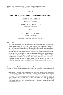 The role of prediction in construction-learning