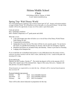 Spring Trip Deposit Forms