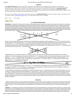 11/22/2016 30(4) Harmonization:  SPECIFIC SURFACE