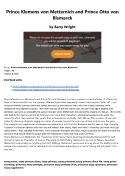 Prince Klemens von Metternich and Prince Otto von Bismarck