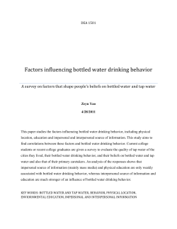 Factors influencing bottled water drinking behavior