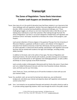 Emotional Self Regulation: Techniques for Teaching