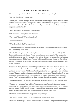 teaching descriptive writing