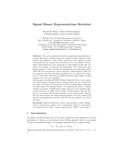 Signed Binary Representations Revisited