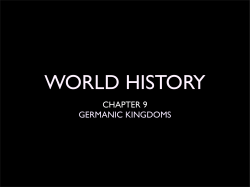 CHAPTER 9 GERMANIC KINGDOMS