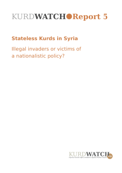 KURDWATCH  Report 5 Stateless Kurds in Syria