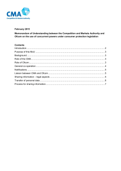 Memorandum of understanding between the Competition