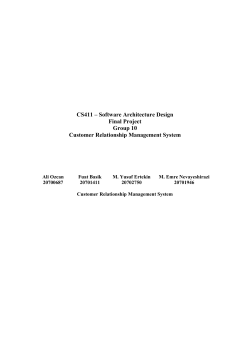 CS411 &ndash; Software Architecture Design Final Project Group 10