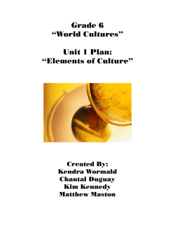 Grade 6 “World Cultures”