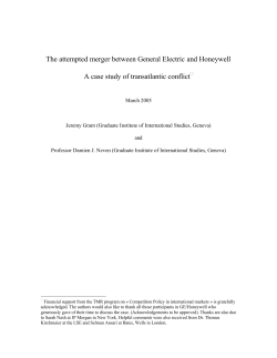 The attempted merger between General Electric and Honeywell A