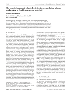The osmotic framework adsorbed solution theory - Fran&ccedil;ois