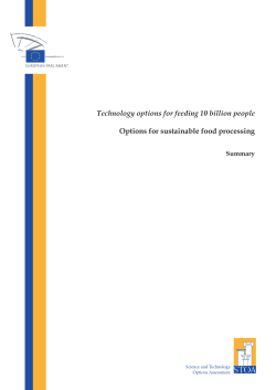 State of the art report summary on technology options for