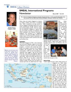 Singapore, Part II - Smeal Undergraduate Student Exchange