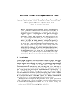 Multi-level semantic labelling of numerical values