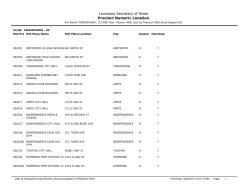 Precinct Numbers and their Locations