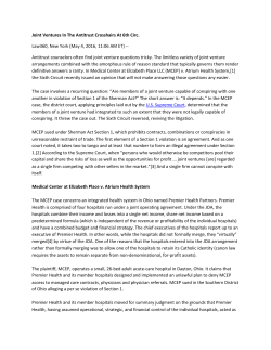 Joint Ventures In The Antitrust Crosshairs At 6th Circ. Law360, New