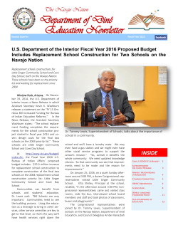 February &mdash; March 2015 - Department of Dine Education