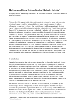 The Structure of Causal Evidence Based on