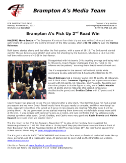 Brampton A`s Media Team