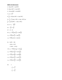 SM3H 3.18 odd answers 1. 3(cos90&deg; + sin90&deg;)