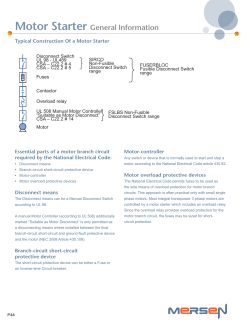 Motor Starter General Information
