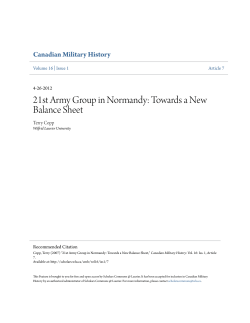 21st Army Group in Normandy: Towards a New Balance Sheet