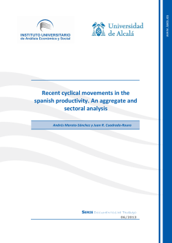 Recent cyclical movements in the spanish productivity. An