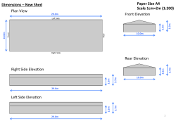 Plan View Paper Size A4 Scale 1cm=2m (1:200) Front Eleva)on