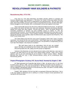 Revolutionary War Soldiers and Patriots - Morrisson