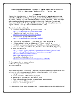 MISD HS 9.1 Short Story Plan 4-25