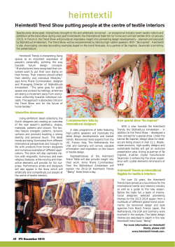 Heimtextil Trend Show putting people at the centre of textile interiors