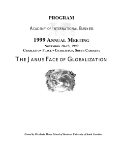 Conference Program - Academy of International Business