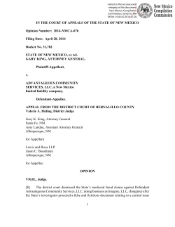 1 IN THE COURT OF APPEALS OF THE STATE OF NEW MEXICO