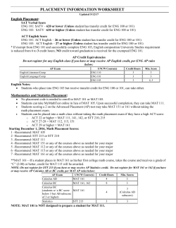 Placement Information