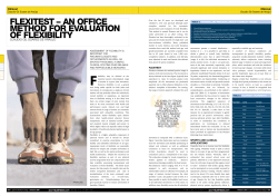 flexitest &ndash; an office method for evaluation of flexibility