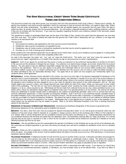 Term Share Certificate Disclosure