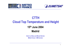 CTTH Cloud Top Temperature and Height