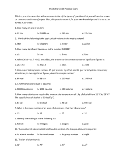065 Extra Credit Practice Exam This is a practice exam that will be