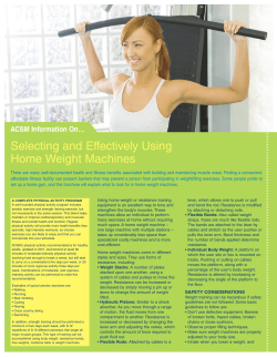 Selecting and Effectively Using Home Weight Machines