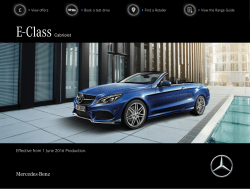 E‑Class Cabriolet - Mercedes-Benz
