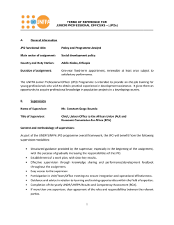 JPO - Global Shared Services Unit (GSSU)