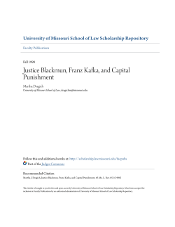Justice Blackmun, Franz Kafka, and Capital Punishment